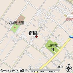 埼玉県深谷市宿根周辺の地図