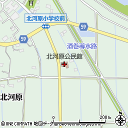 行田市北河原公民館周辺の地図