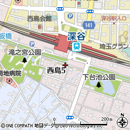 リパーク深谷駅南口駐車場周辺の地図