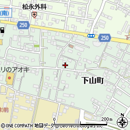 茨城県古河市下山町周辺の地図