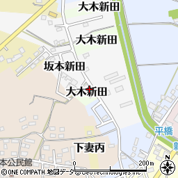 茨城県下妻市大木新田周辺の地図