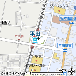 平田駅東口トイレ周辺の地図