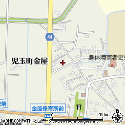 埼玉県本庄市児玉町金屋1163-10周辺の地図