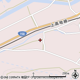 長野県松本市波田（上海渡）周辺の地図