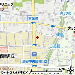 東和銀行深谷南支店 ＡＴＭ周辺の地図