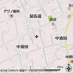 長野県松本市波田鼠街道周辺の地図