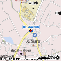 中山小学校南周辺の地図
