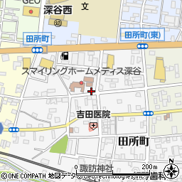 埼玉県深谷市田所町周辺の地図