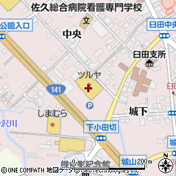 ツルヤ臼田店周辺の地図