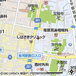 筑波銀行古河支店周辺の地図