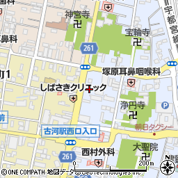 筑波銀行古河中央支店周辺の地図