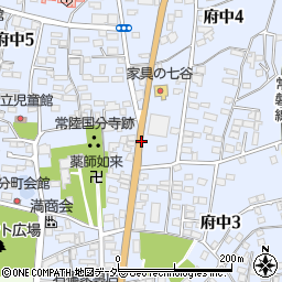 茨城県石岡市府中周辺の地図