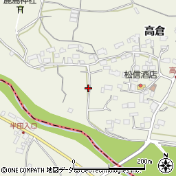 茨城県かすみがうら市高倉周辺の地図
