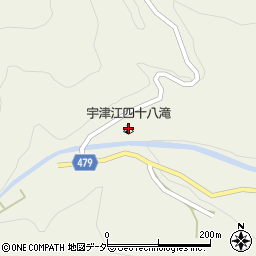 宇津江四十八滝キャンプ場周辺の地図