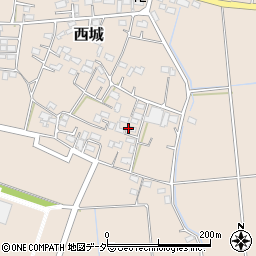 埼玉県熊谷市西城周辺の地図