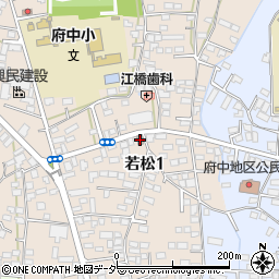 石岡若松郵便局周辺の地図