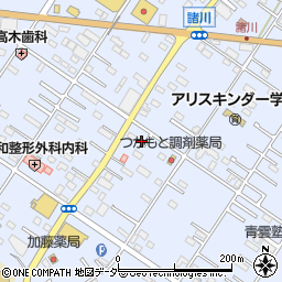 茨城県古河市諸川828周辺の地図