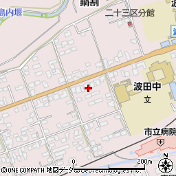 長野県松本市波田鍋割周辺の地図