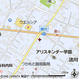 茨城県古河市諸川748周辺の地図