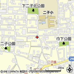 長野県松本市笹賀下二子周辺の地図