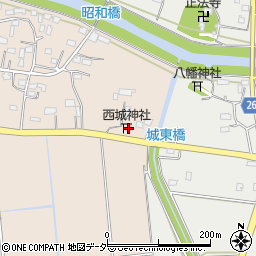 西城神社周辺の地図