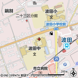 松本市立波田中学校周辺の地図