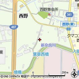 埼玉県熊谷市西野28周辺の地図