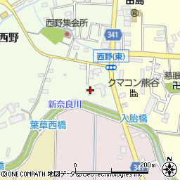 埼玉県熊谷市西野22周辺の地図
