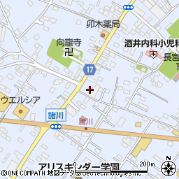 茨城県古河市諸川409周辺の地図