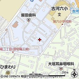 茨城県古河市北町周辺の地図