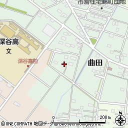 埼玉県深谷市曲田156周辺の地図