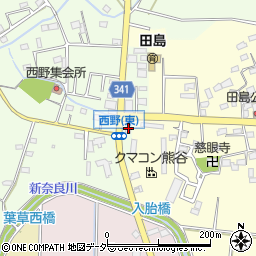 埼玉県熊谷市西野12周辺の地図