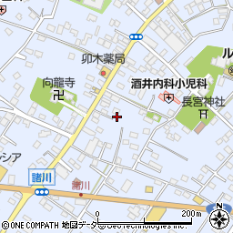 茨城県古河市諸川417周辺の地図