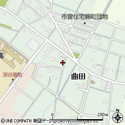 埼玉県深谷市曲田147周辺の地図