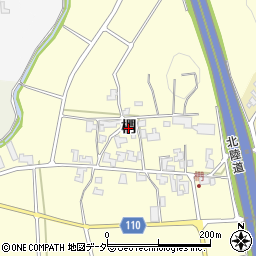 福井県あわら市椚周辺の地図
