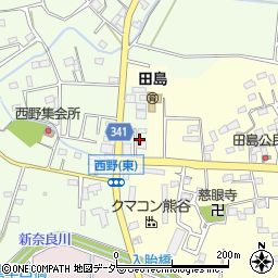 埼玉県熊谷市西野4周辺の地図