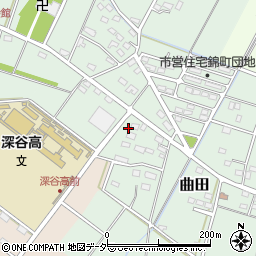 埼玉県深谷市曲田143周辺の地図