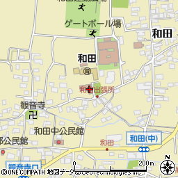 松本市和田出張所周辺の地図