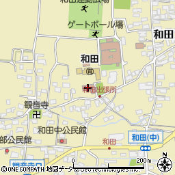 松本市　和田地区福祉ひろば周辺の地図