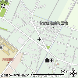 埼玉県深谷市曲田185周辺の地図