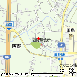 埼玉県熊谷市西野251周辺の地図