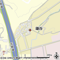 福井県あわら市鎌谷周辺の地図