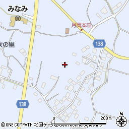 茨城県石岡市月岡周辺の地図