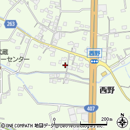 埼玉県熊谷市西野周辺の地図