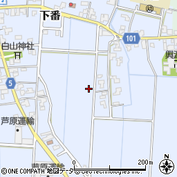 福井県あわら市下番周辺の地図