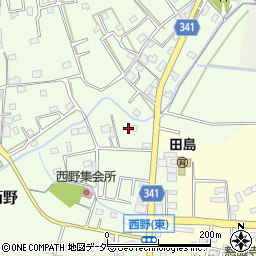 埼玉県熊谷市西野261周辺の地図