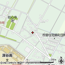 埼玉県深谷市曲田6周辺の地図