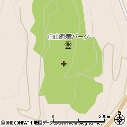 白山恐竜パーク白峰周辺の地図