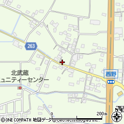 埼玉県熊谷市西野338周辺の地図