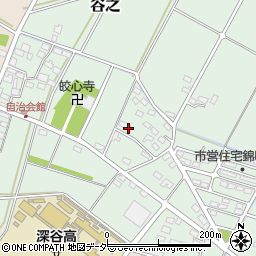 埼玉県深谷市曲田56周辺の地図